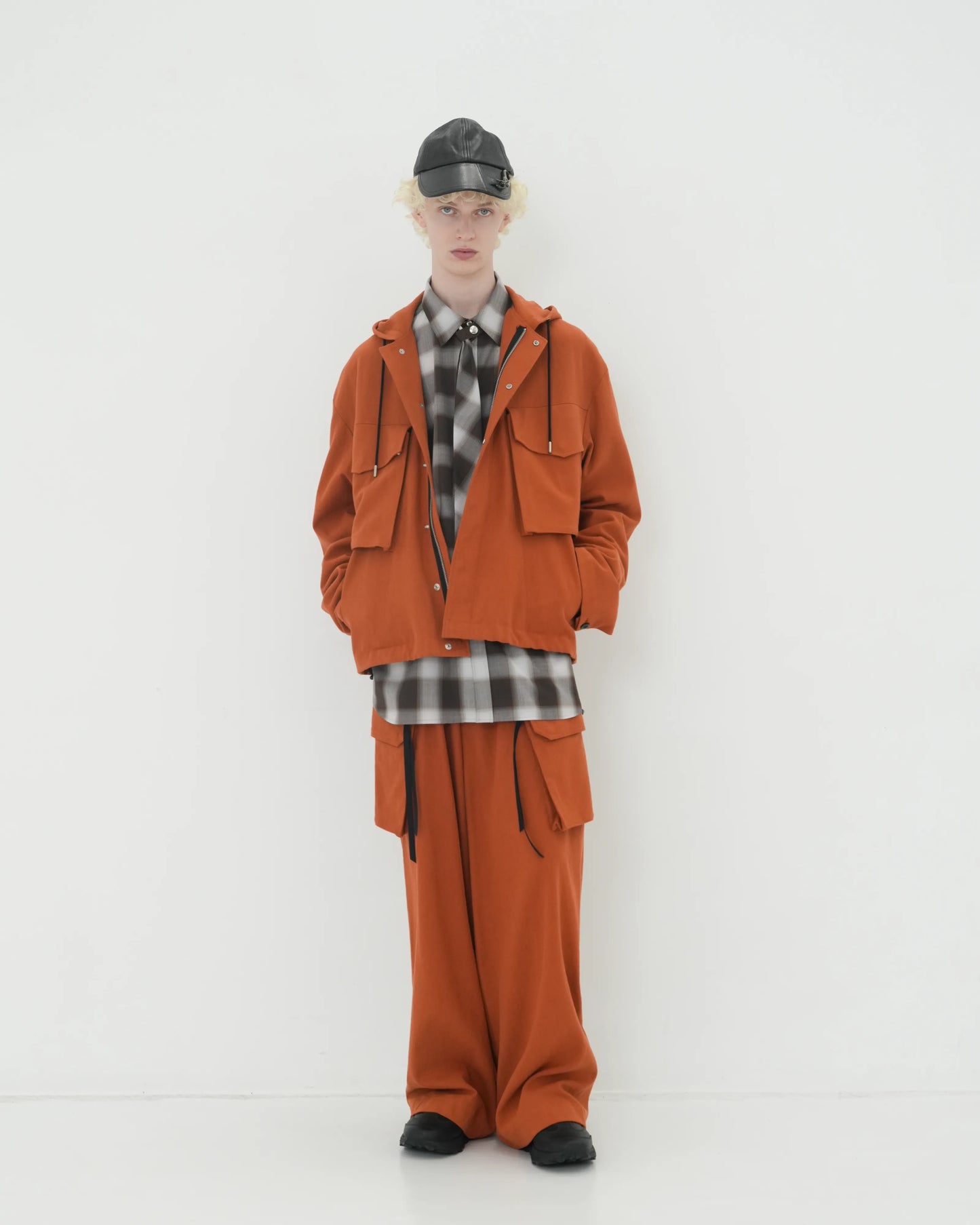 NEP SILK HOOD BLOUSON ORANGE
