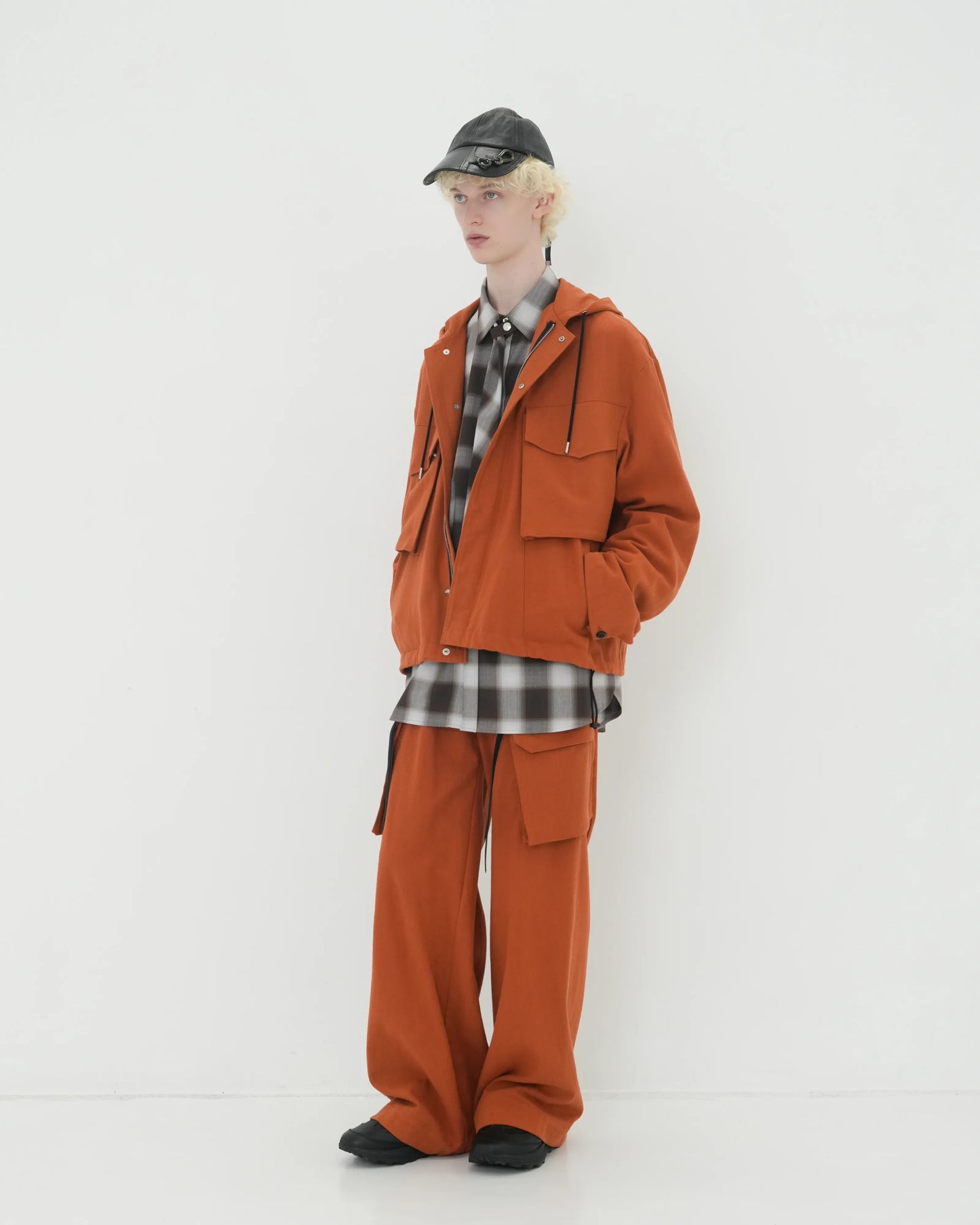 NEP SILK HOOD BLOUSON ORANGE