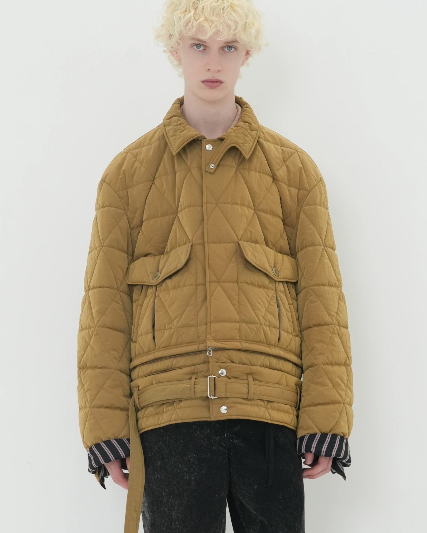 NYLON QUILTING A-2 BLOUSON BEIGE