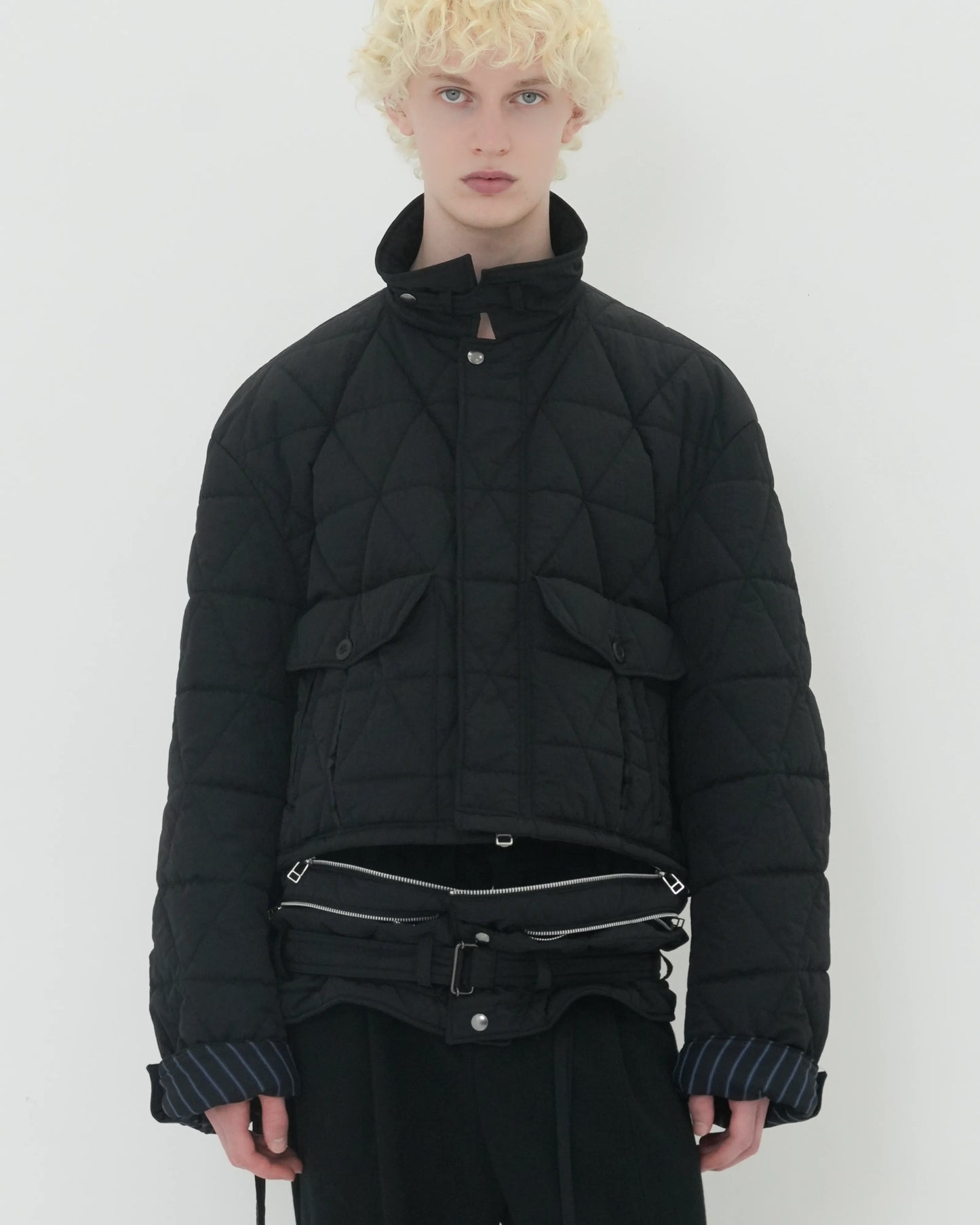 NYLON QUILTING A-2 BLOUSON BLACK