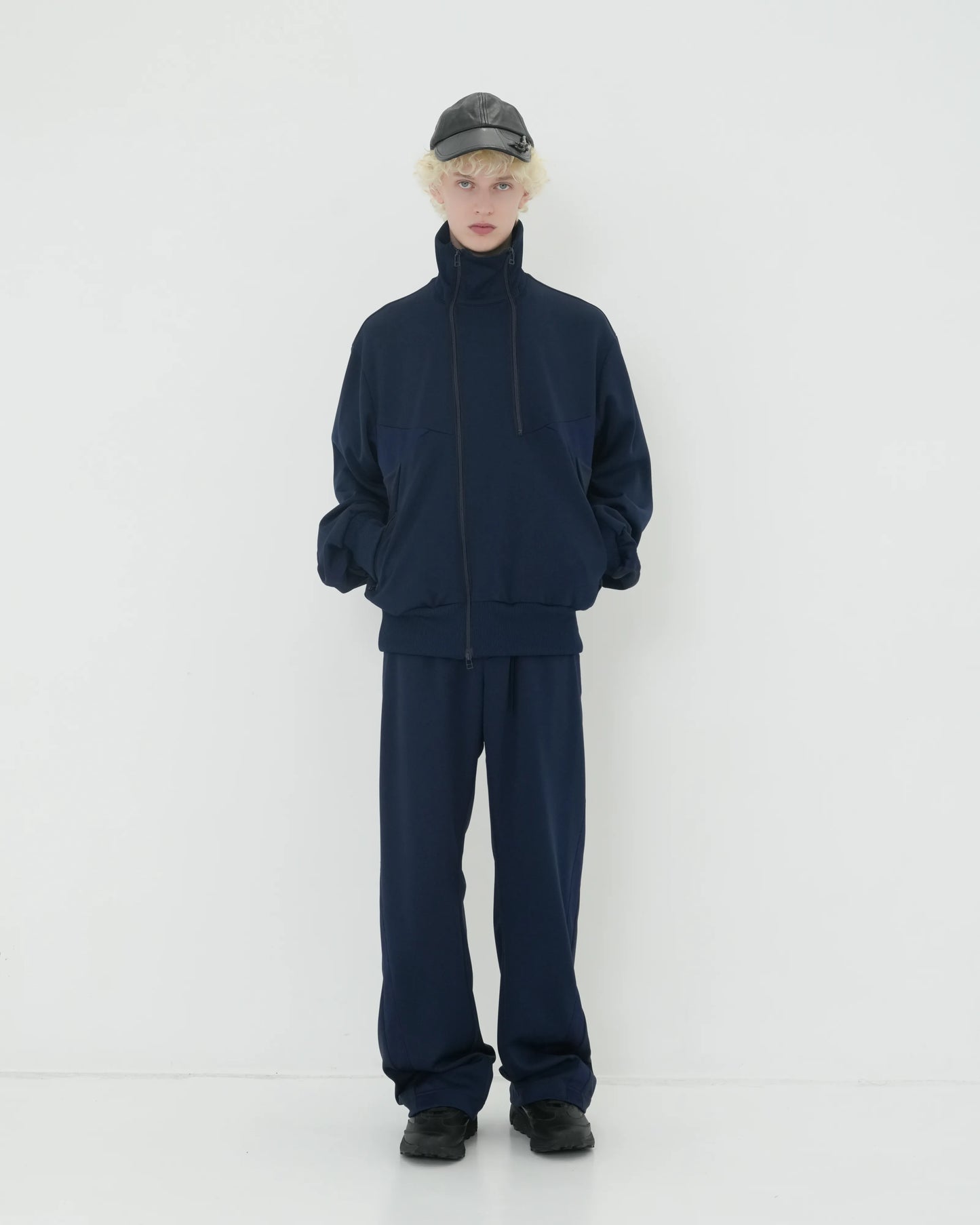 JERSEY TRACK PANTS NAVY