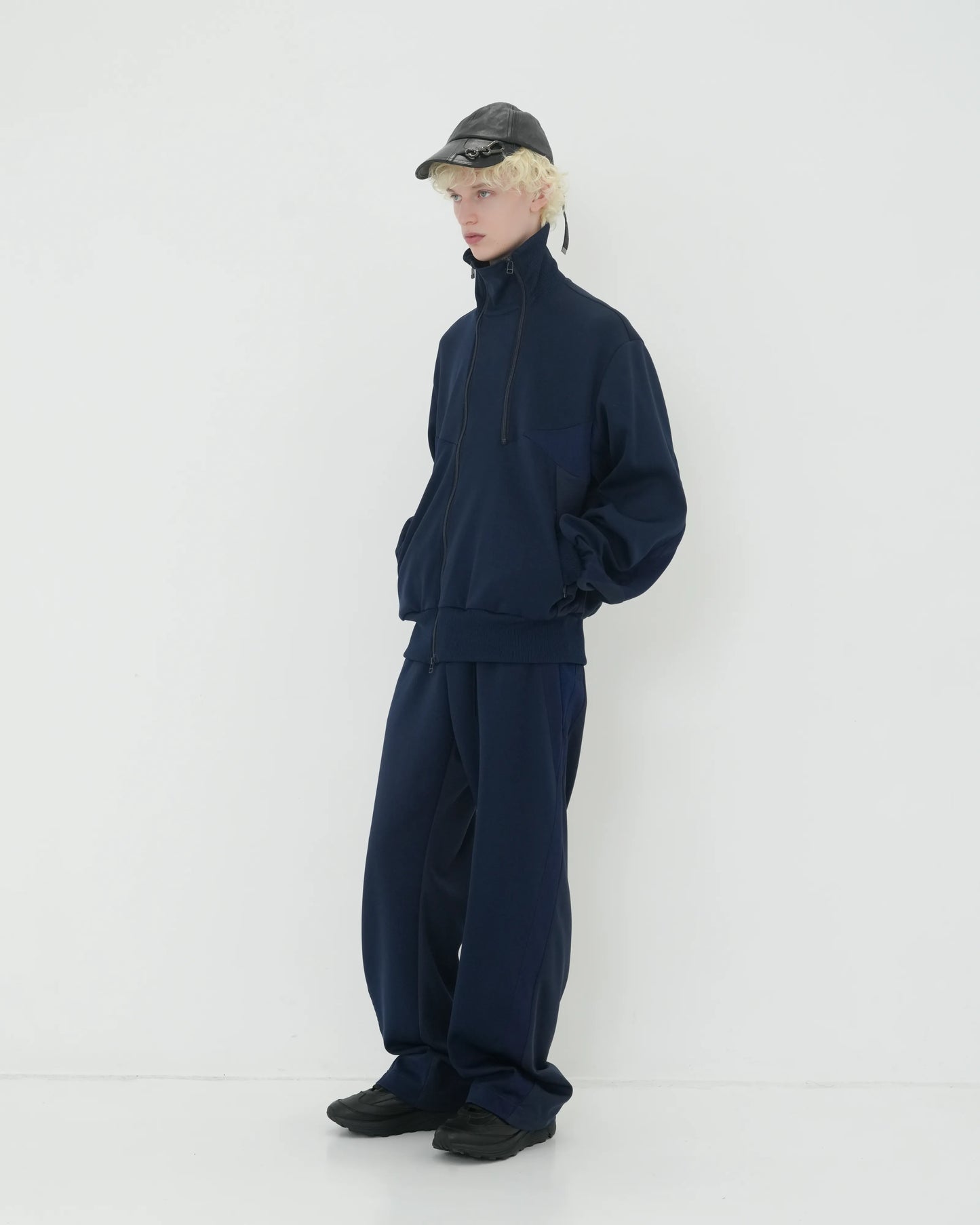 JERSEY TRACK PANTS NAVY