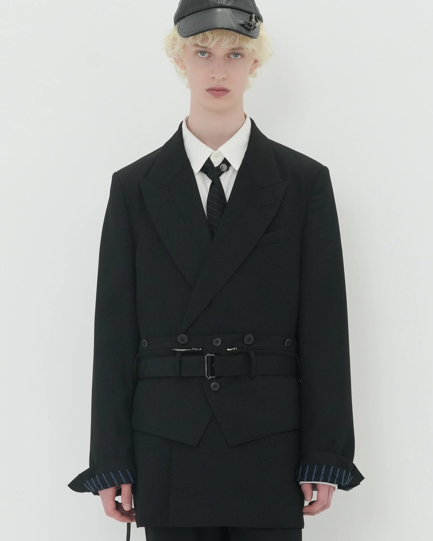 CUMMER BAG DOUBLE - BREASTED JACKET BLACK