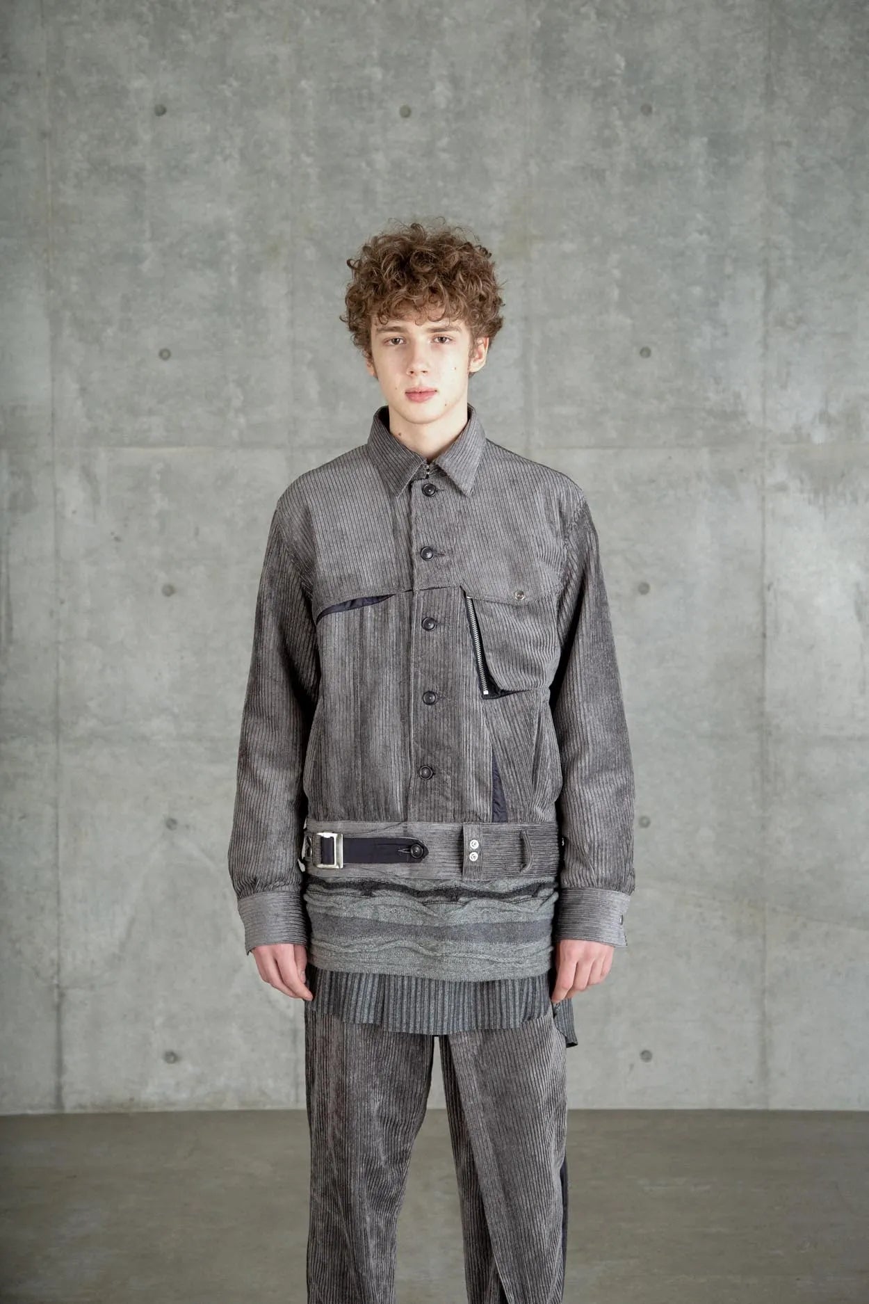 ∠13° CORDUROY JACKET GREY