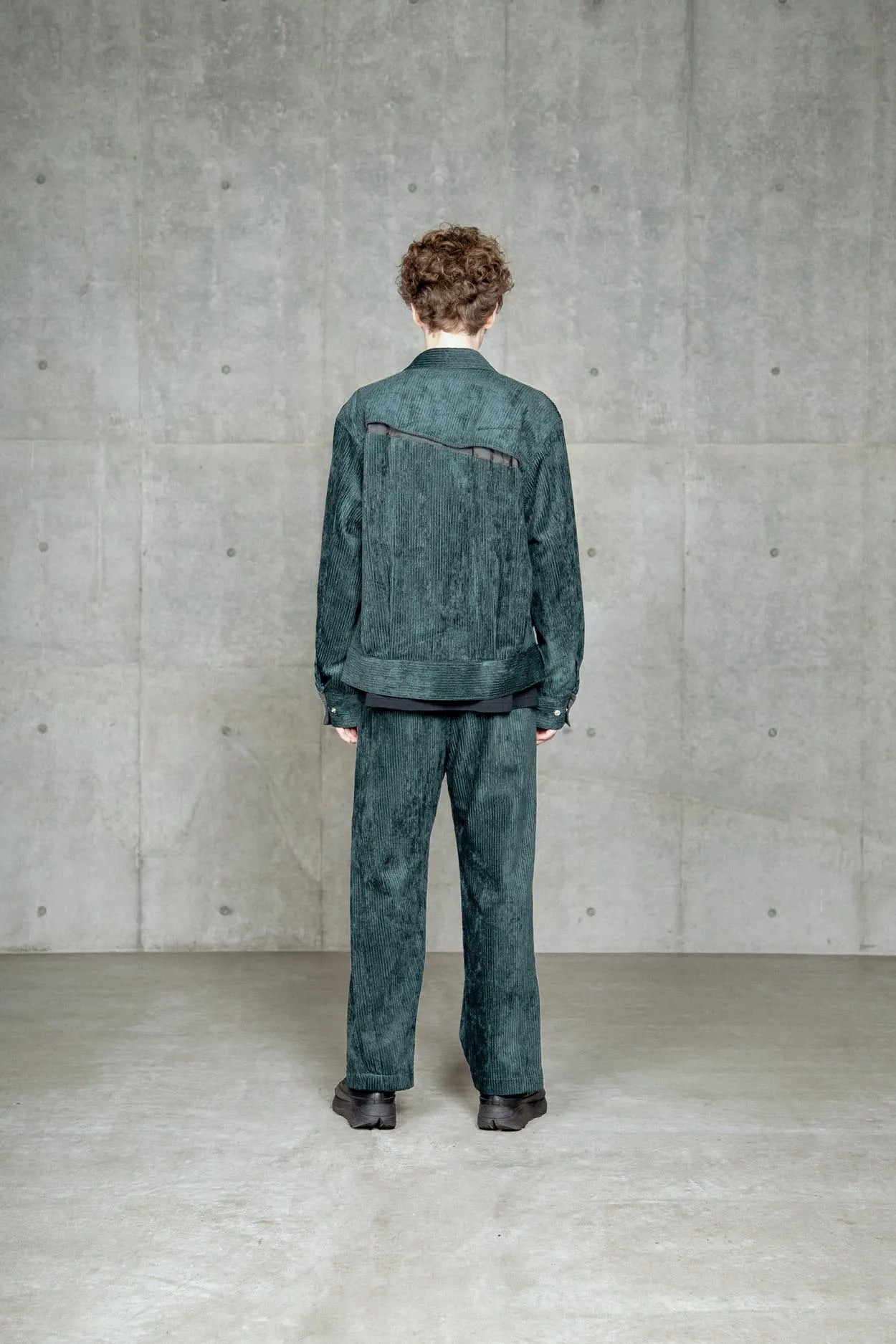 ∠13° CORDUROY JACKET GREY GREEN