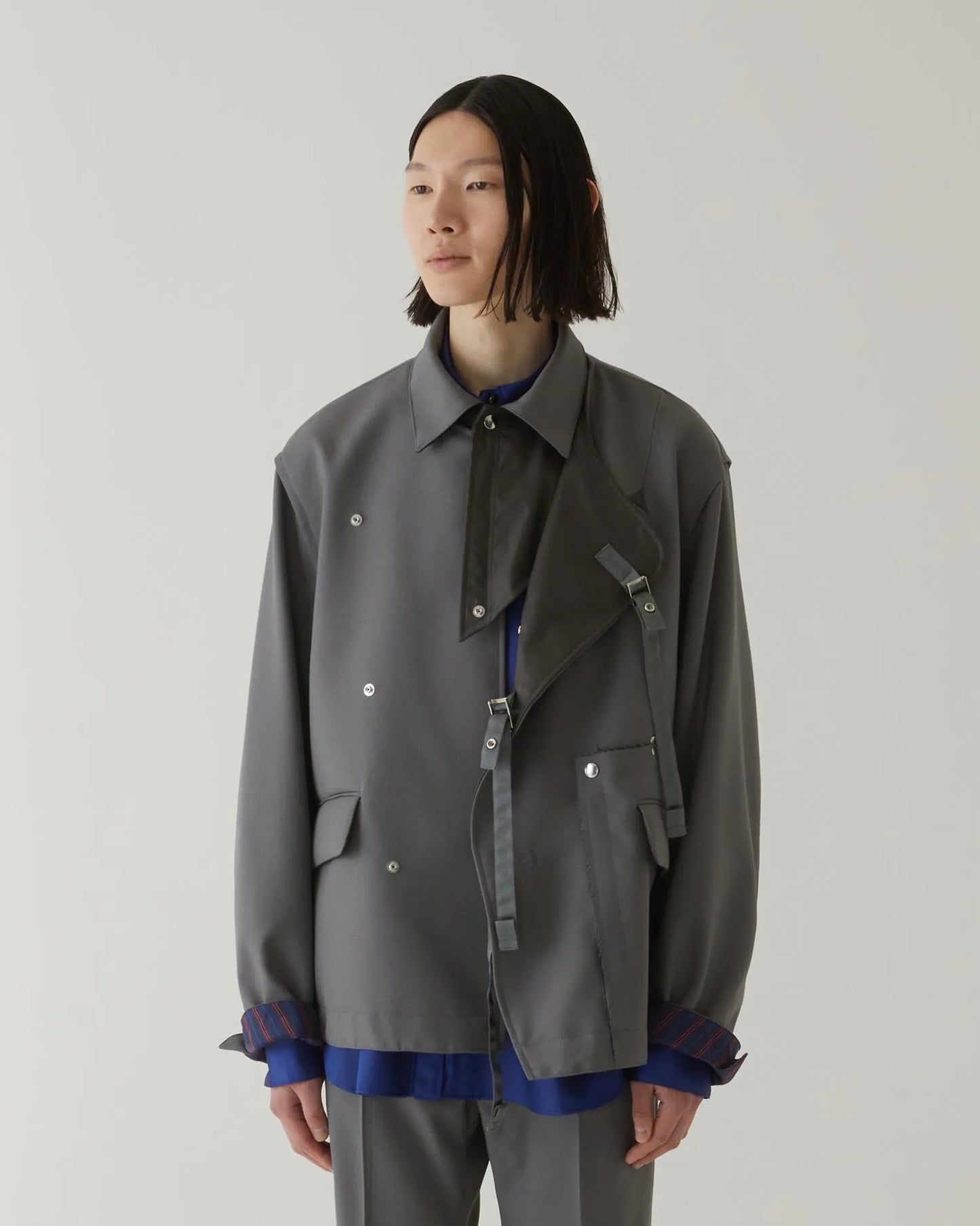 EDWARDIAN JERKIN JACKET GREY