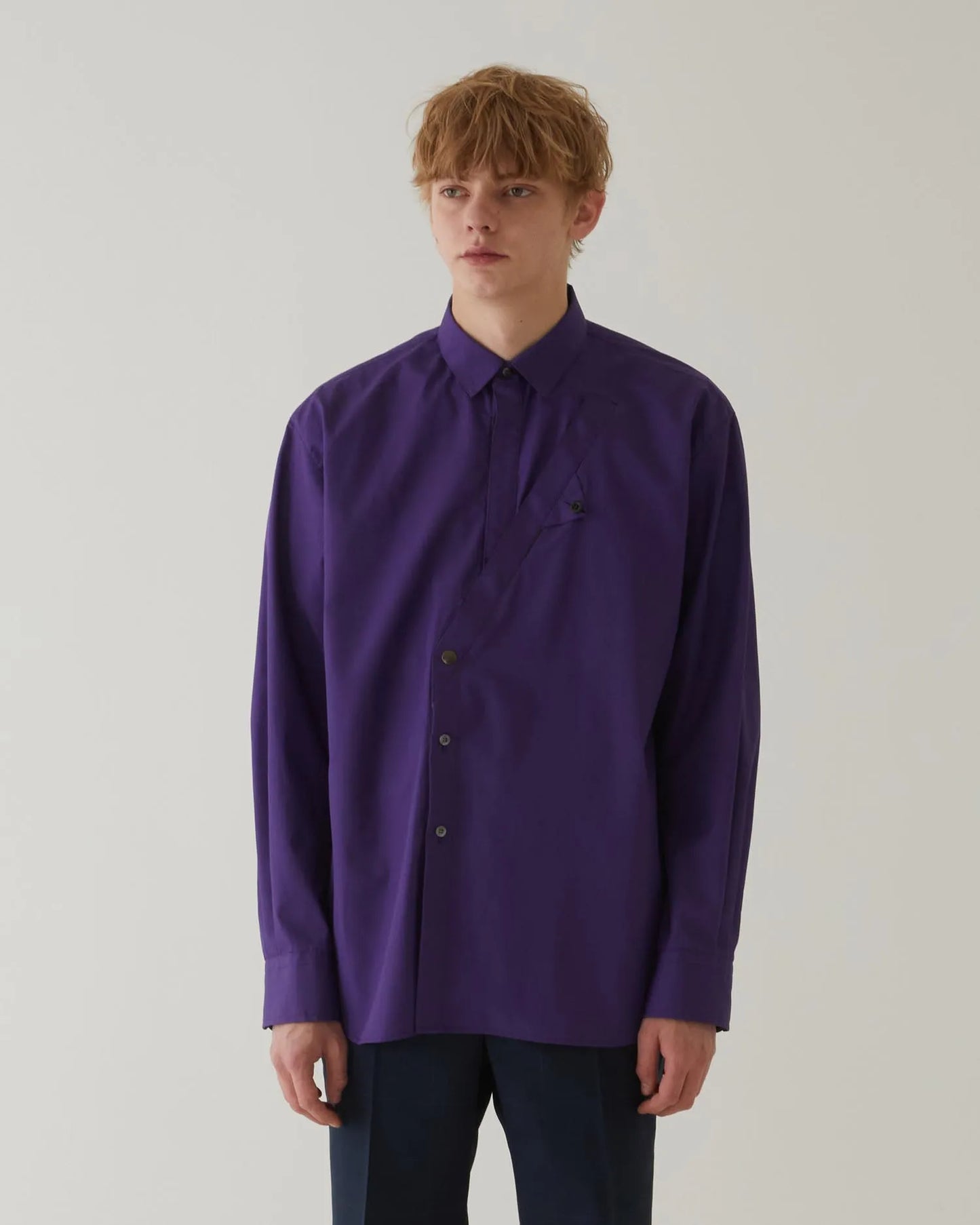 FRONT SLIT SHIRT PURPLE