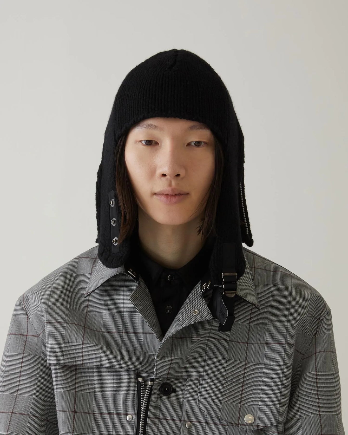 AVIATOR KNIT CAP BLACK