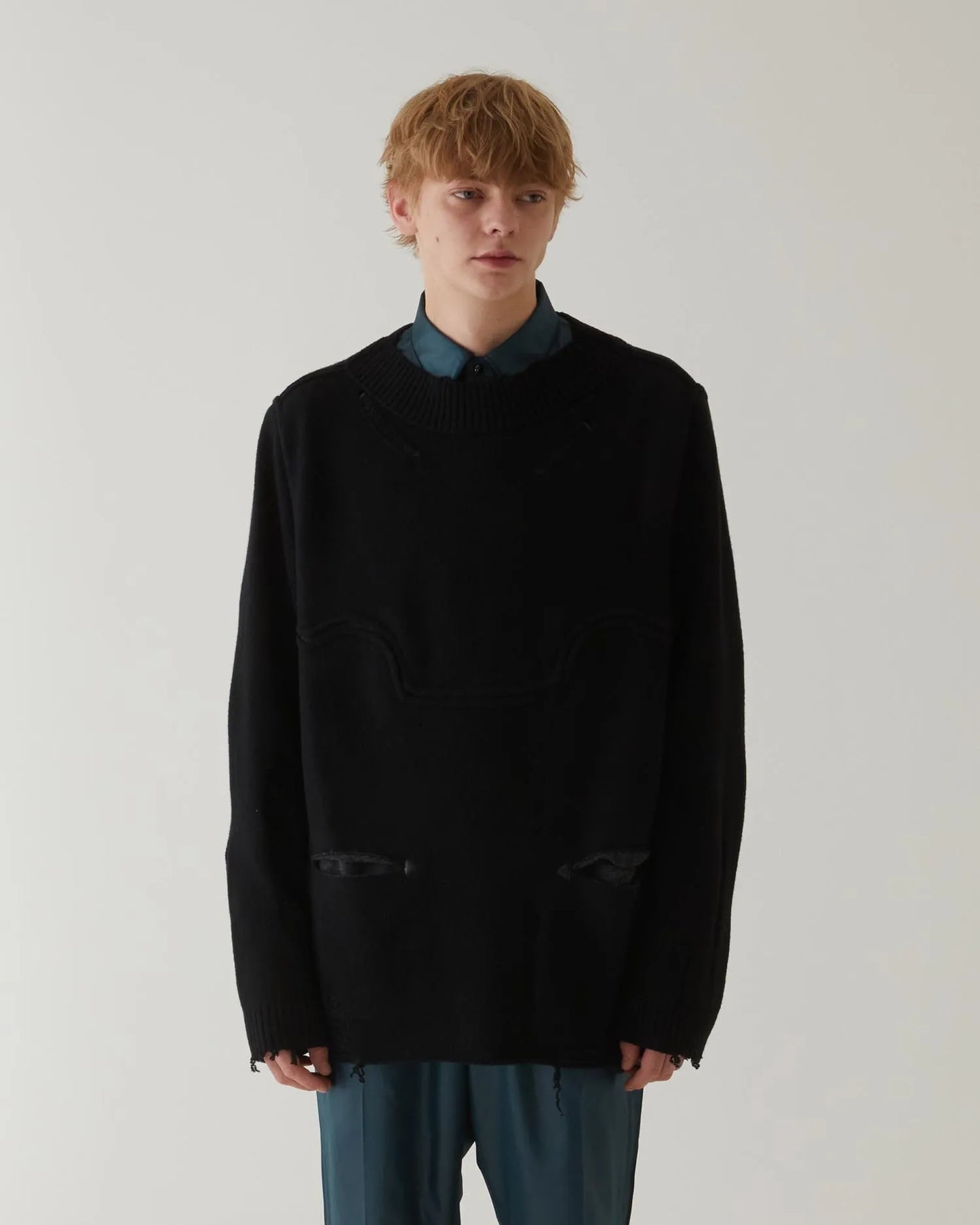 WESTERN DAMAGE KNIT BLACK