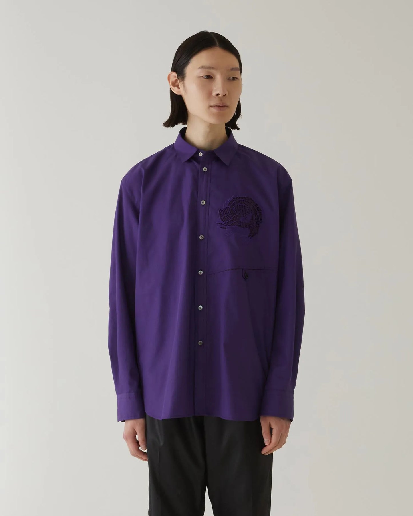 EMBROIDERY SHIRT PURPLE