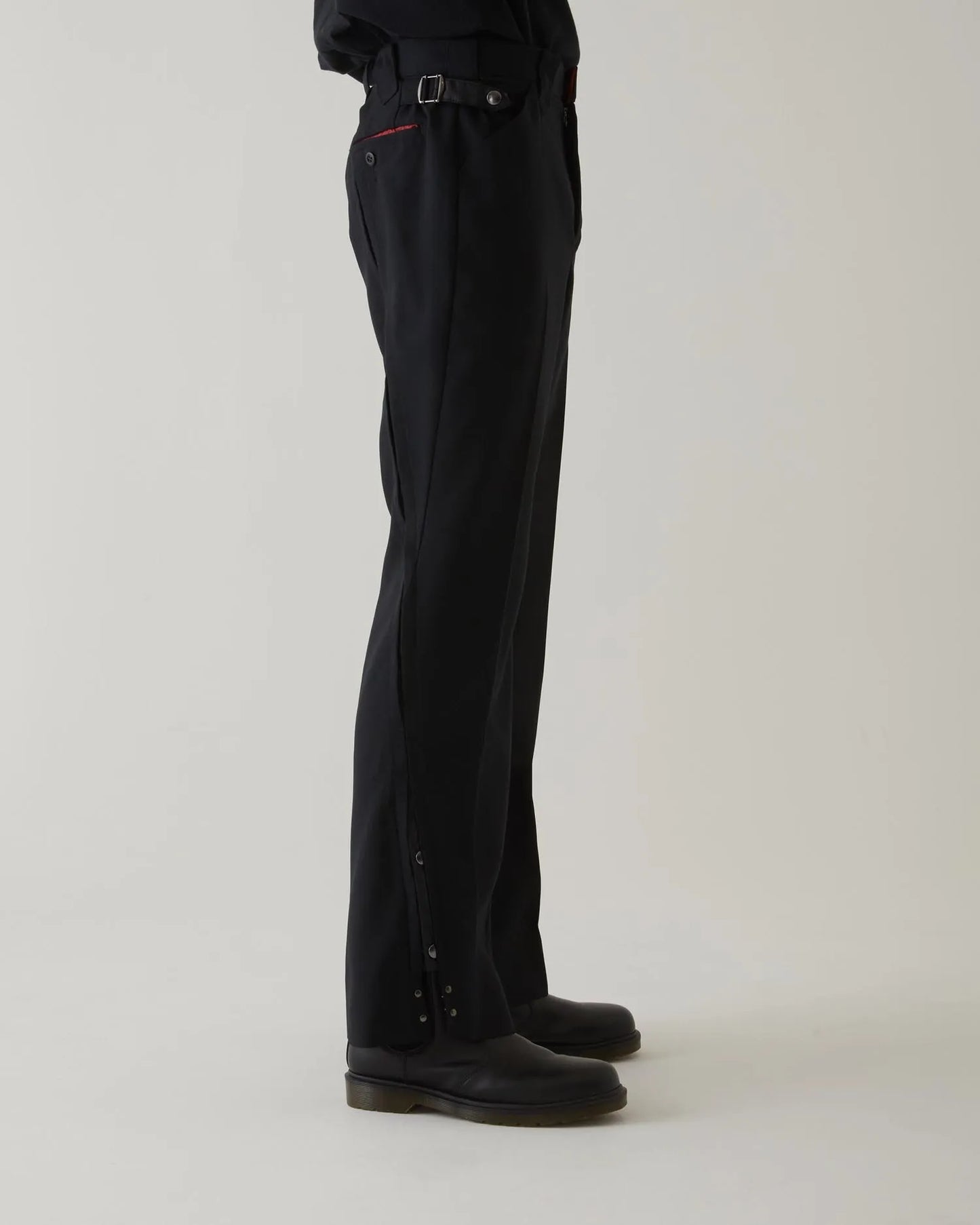 SERGE FLARED SLACKS BLACK