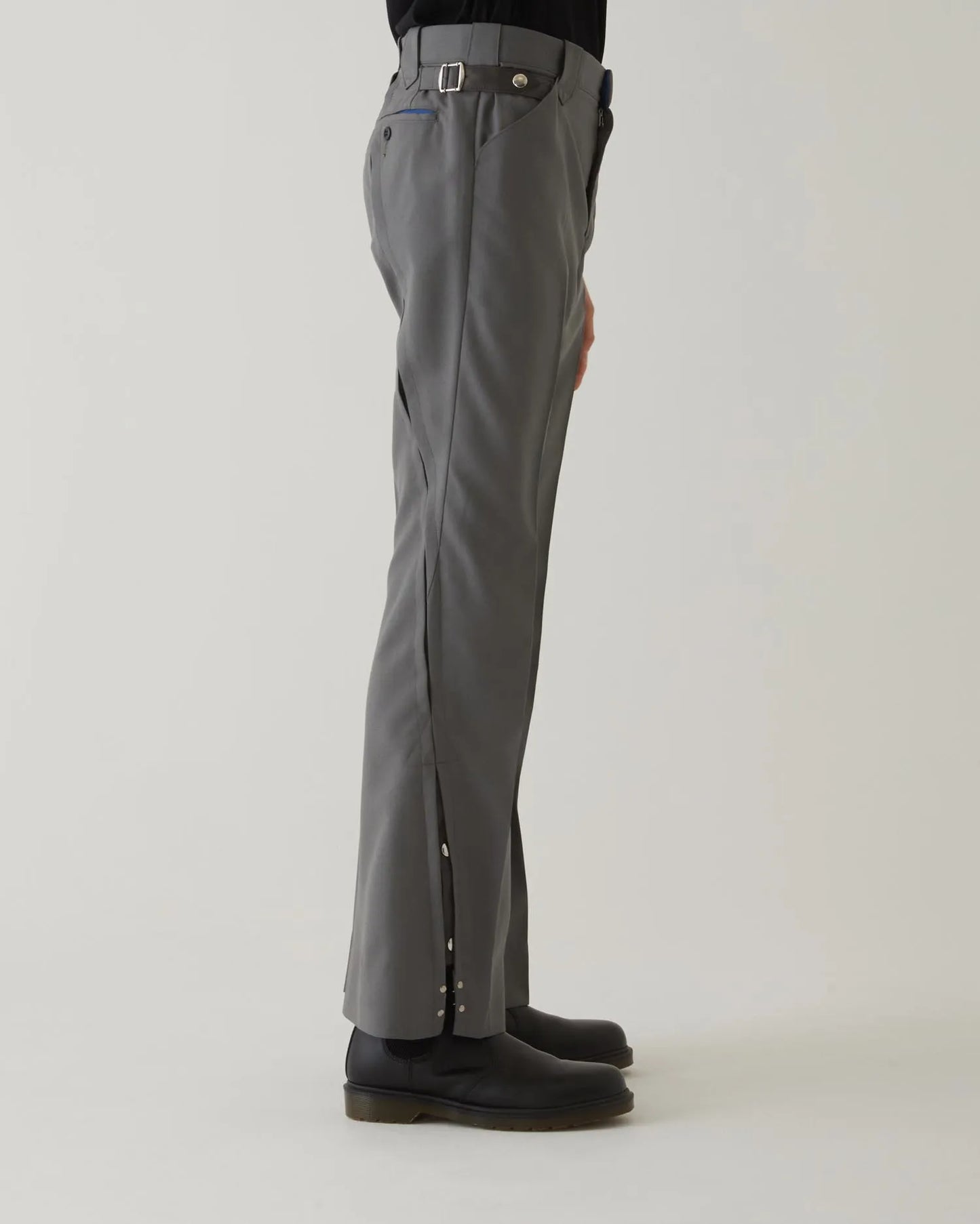 SERGE FLARED SLACKS GREY