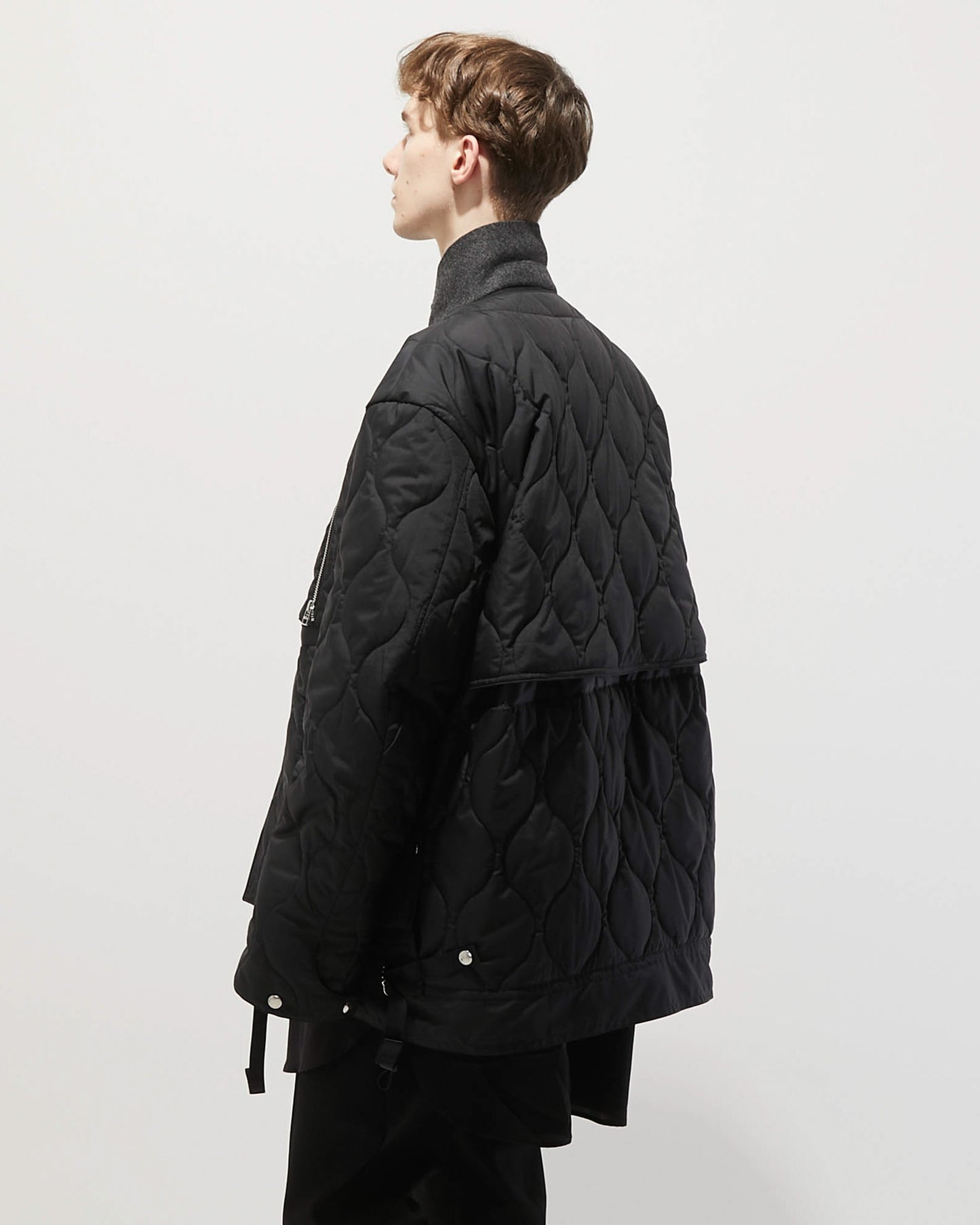 QUILTING MAGAZINE VEST LINER BLACK