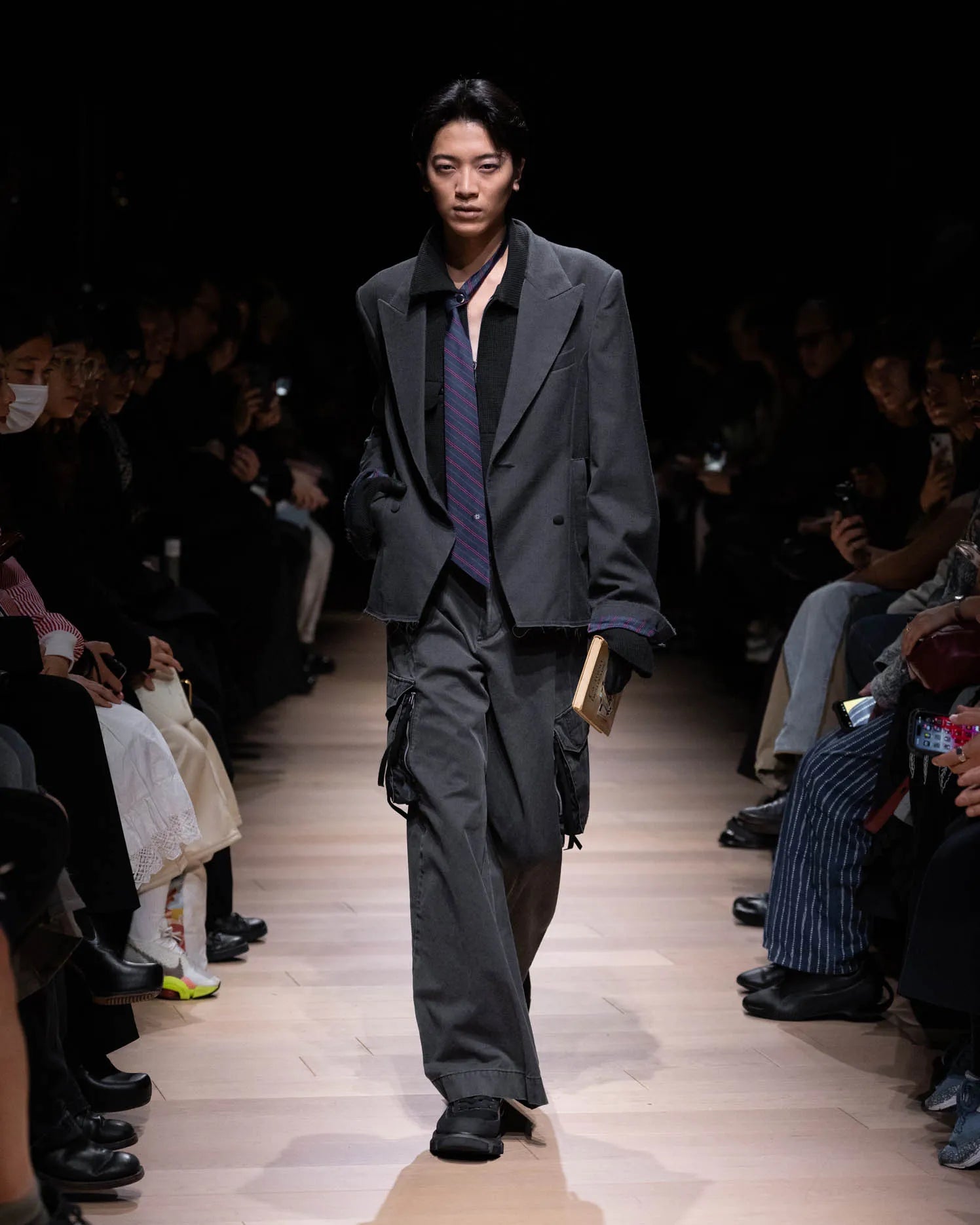 新品タグ付き Tamme 2025SS ダブルジッパー ブラック 襟付きブルゾン Tamme Official Online Store | Tamme Official Online Store