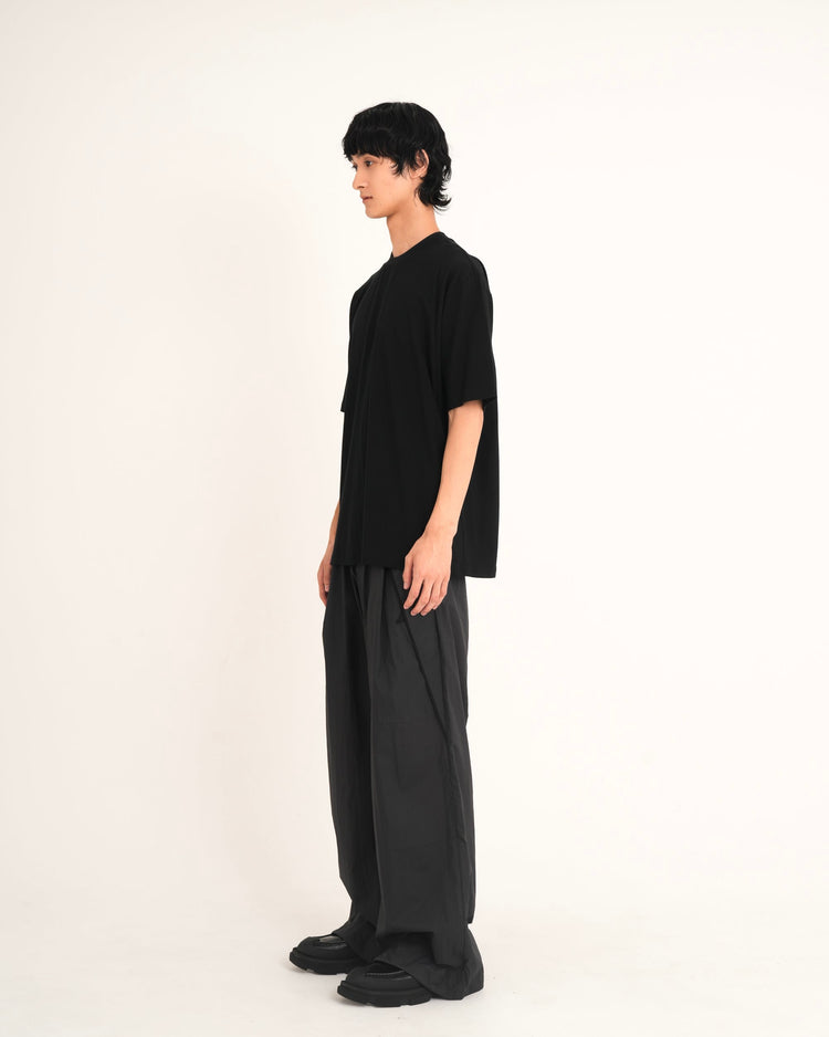 SIDE SEAM POCKET T-SHIRT BLACK