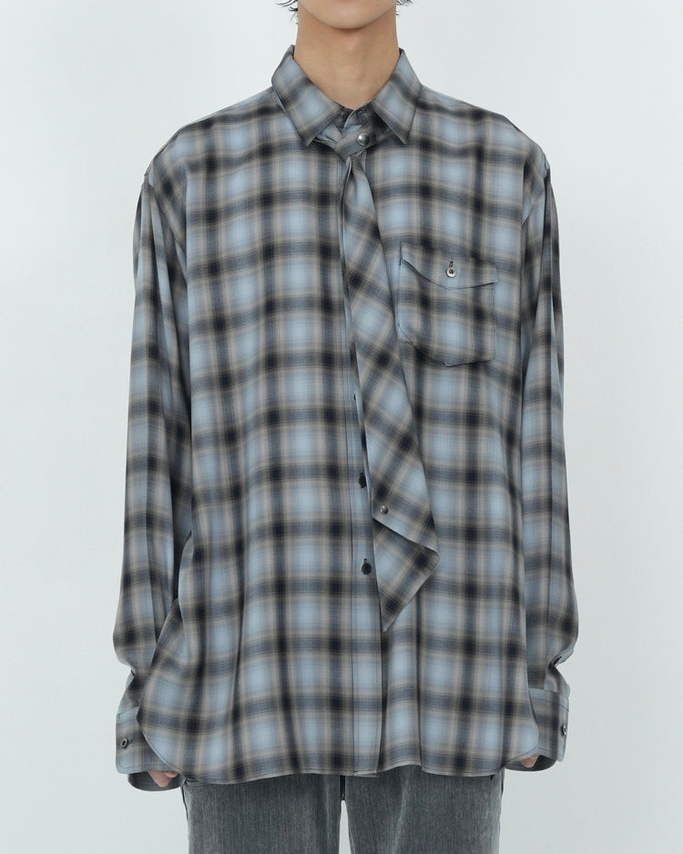 NECKTIE SHIRT NAVY