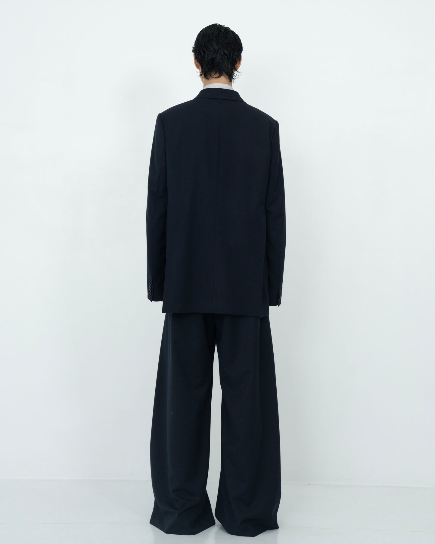 DOUBLE-BREASTED TAILORED JACKET NAVY