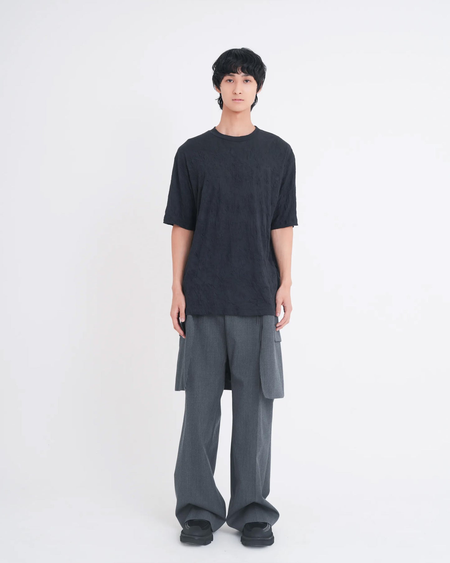 WRINKLED T-SHIRT BLACK
