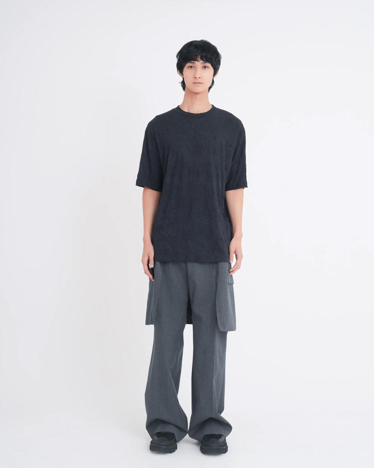 WRINKLED T-SHIRT BLACK