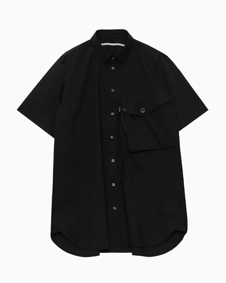 TYPEWRITER S/S DRESS SHIRT BLACK