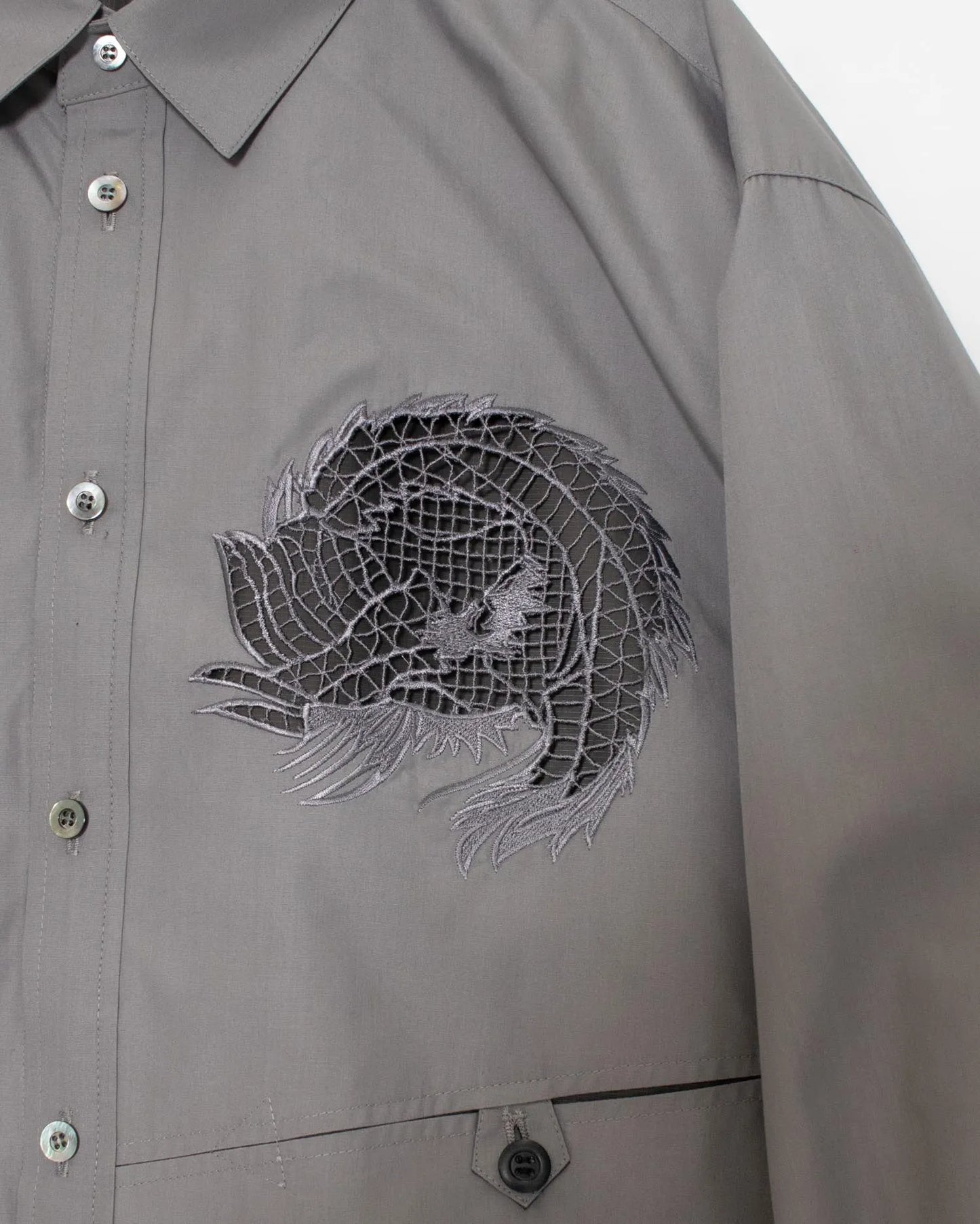 EMBROIDERY SHIRT GREY