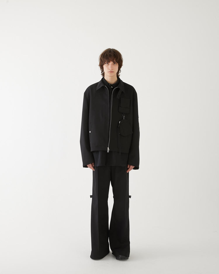 SUITING GAITER SLACKS BLACK