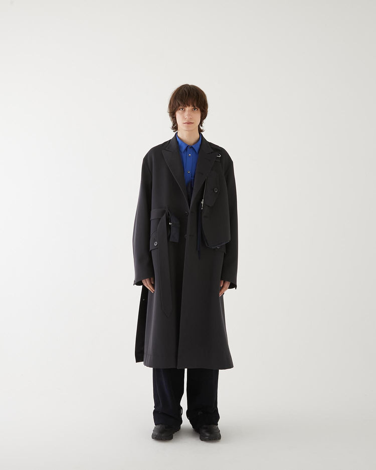 COLD WEATHER CHESTER FIELD COAT BLACK