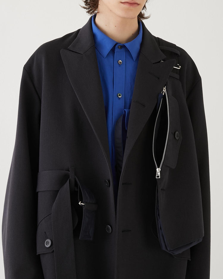 COLD WEATHER CHESTER FIELD COAT BLACK