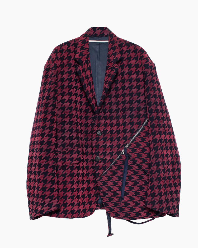 HOUNDSTOOTH BAG JACKET NAVY