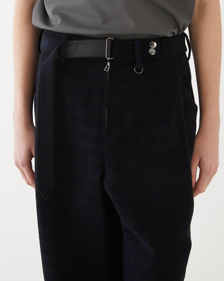 HOUNDSTOOTH MECHANIC PANTS BLACK