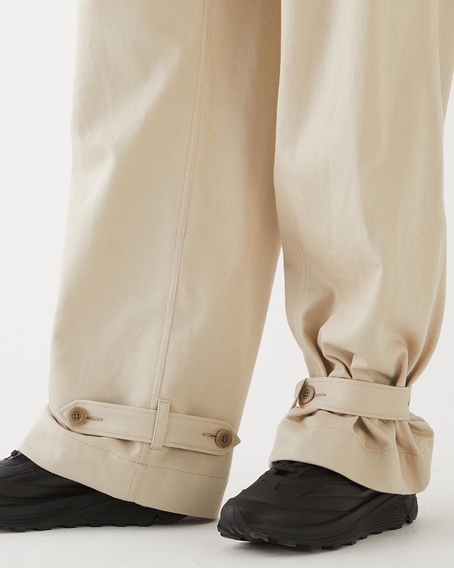 COTTON DRILL MECHANIC PANTS IVORY