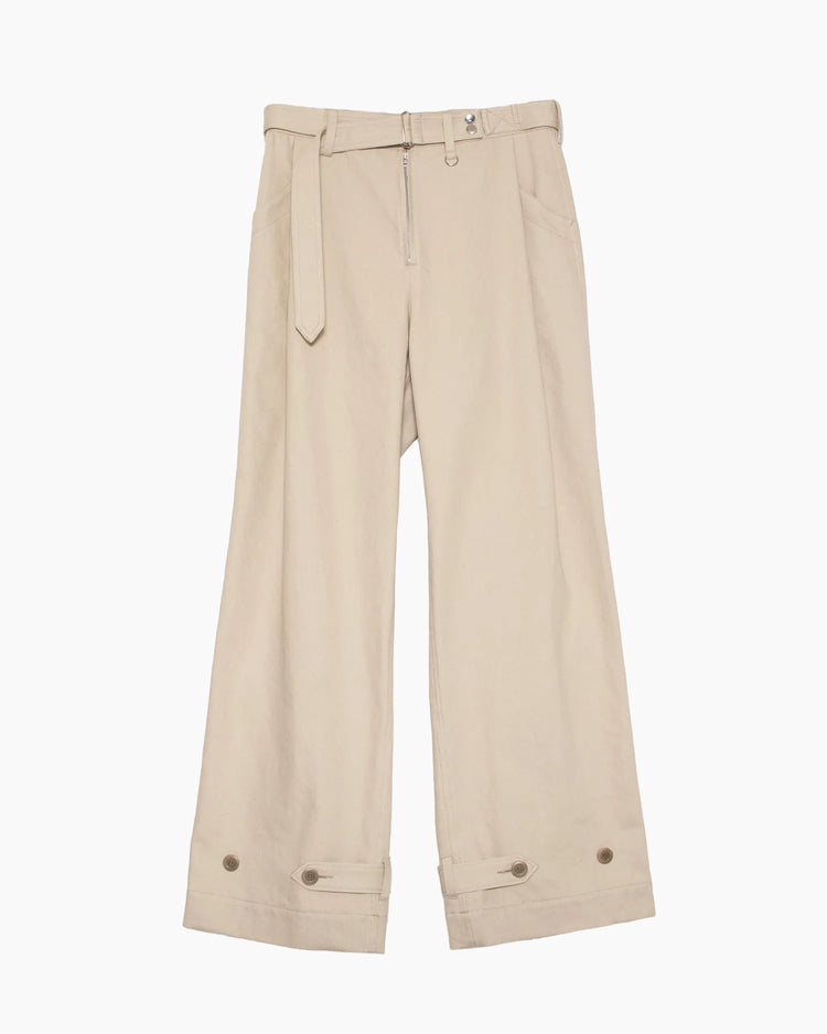 COTTON DRILL MECHANIC PANTS IVORY