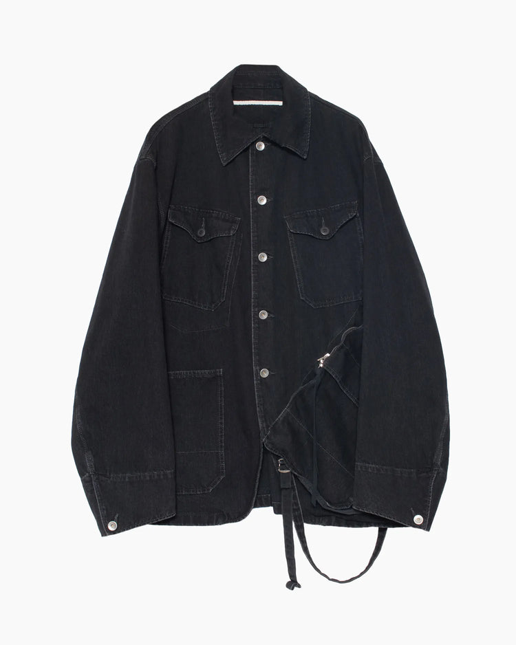 DENIM BAG COVERALLS BLACK