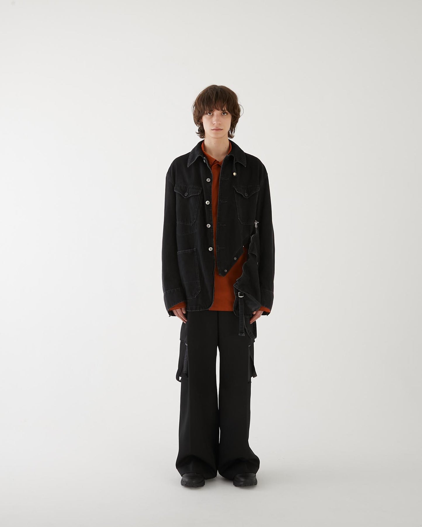 DENIM BAG COVERALLS BLACK