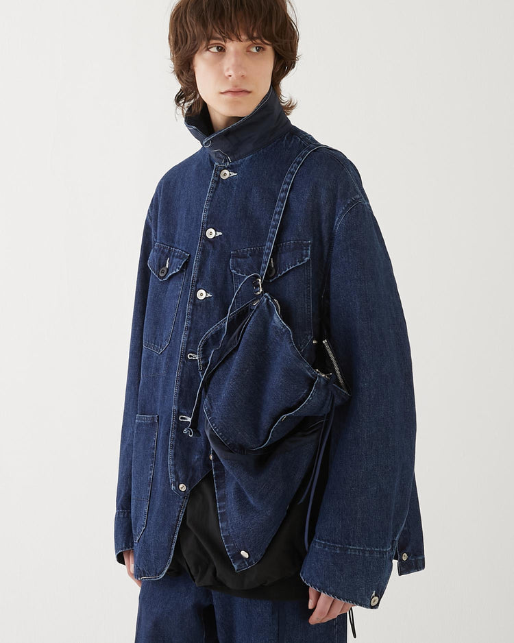 DENIM BAG COVERALLS INDIGO