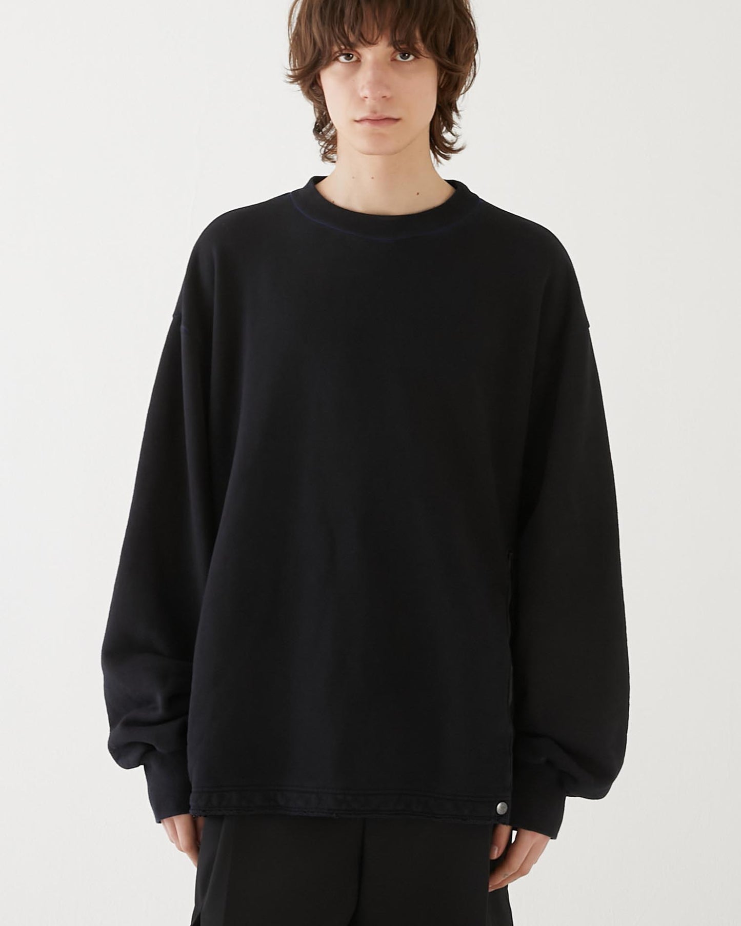 COLD DYED SWEATSHIRT BLACK