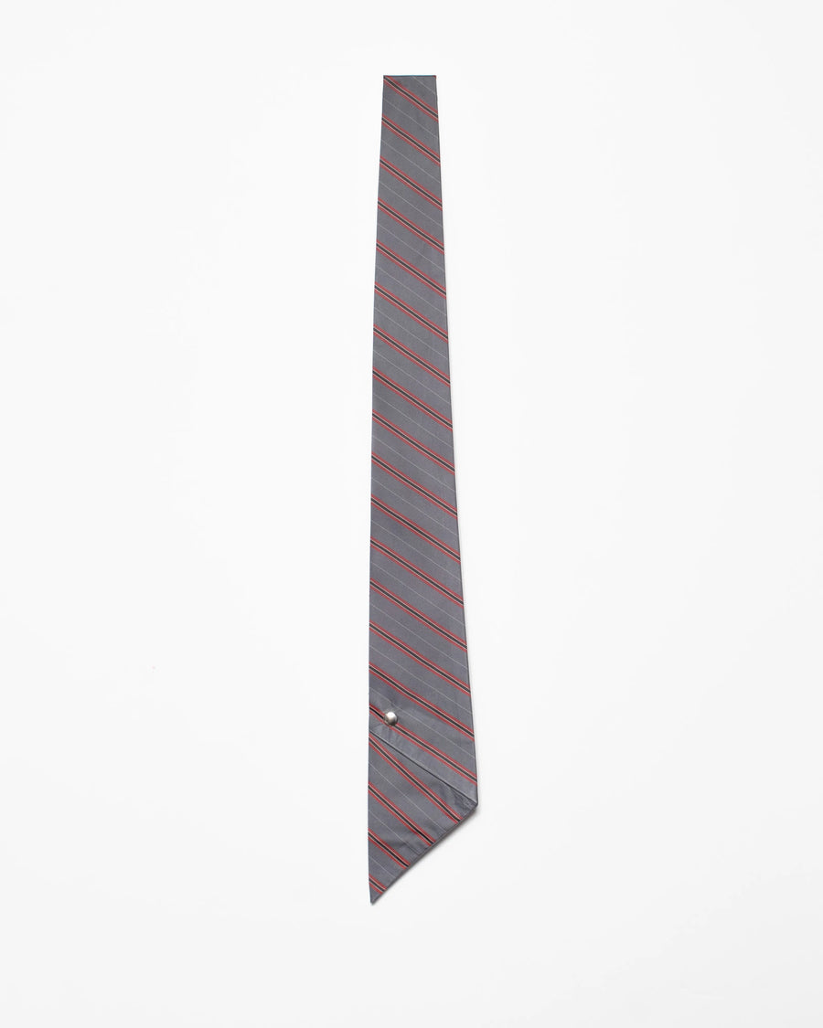 NOT-TIE "STRIPE" GREY x RED