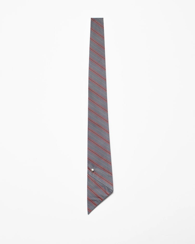 NOT-TIE "STRIPE" GREY x RED