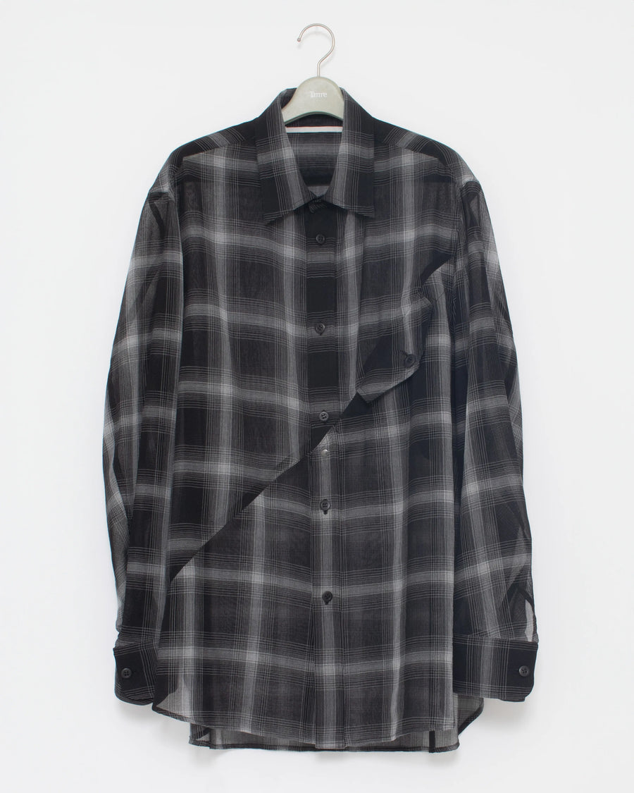 25SS tamme OMBRE SLIT CPO SHIRT BLACK 25SS tamme OMBRE SLIT CPO SHIRT BLACK
