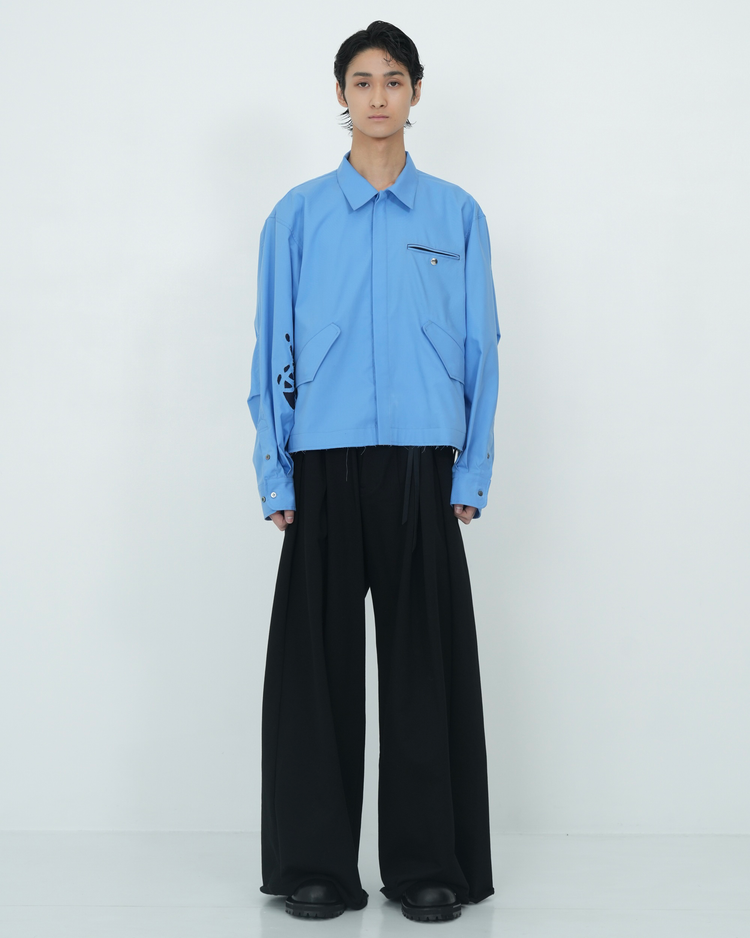 M65 CROPPED SHIRT V BLUE