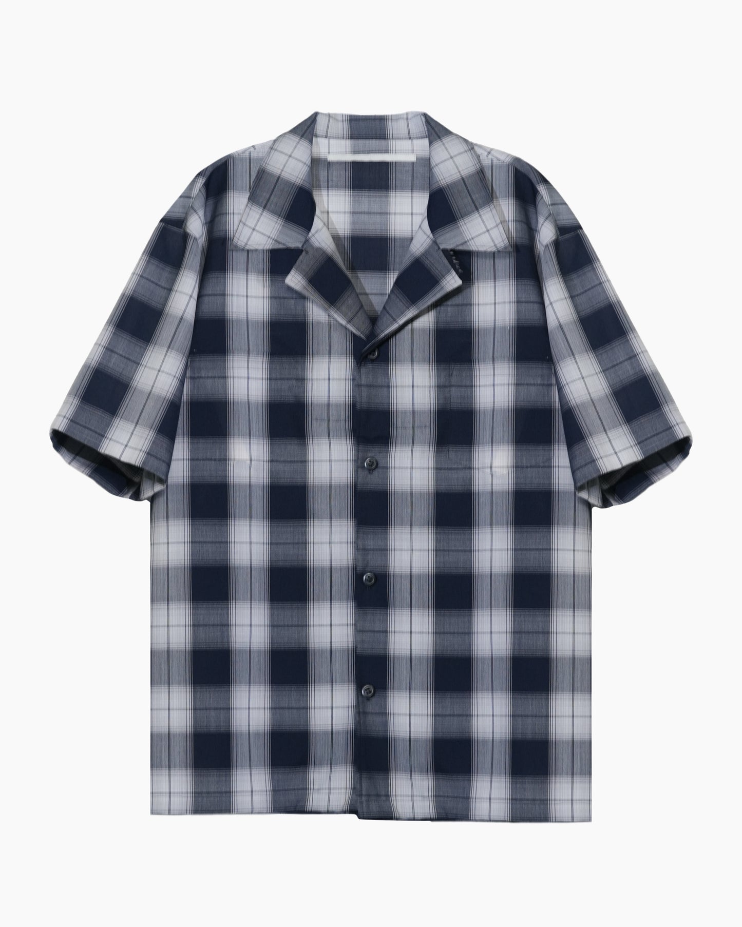 OMBRE CHECK LAYERED SHIRT NAVY