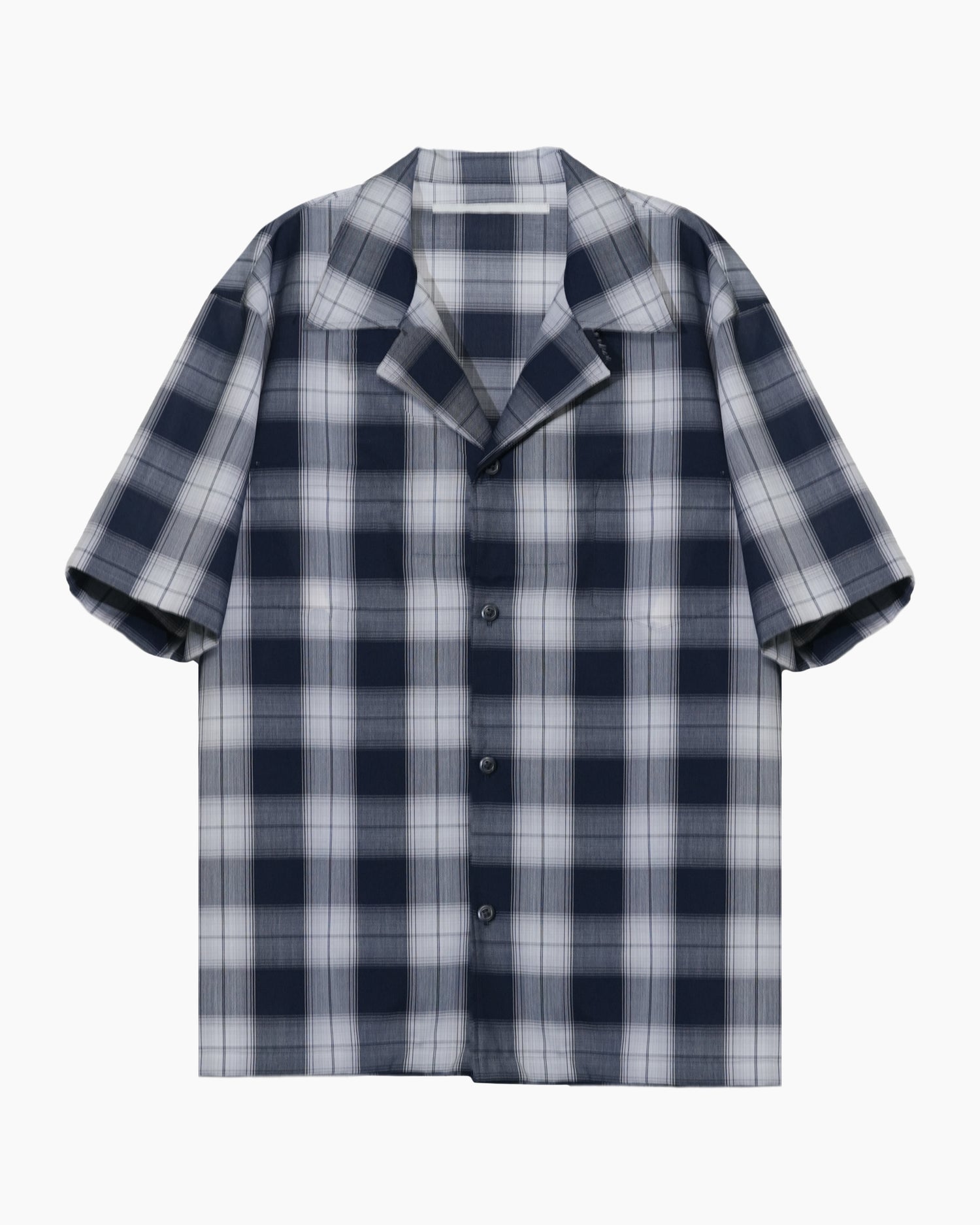 OMBRE CHECK LAYERED SHIRT NAVY