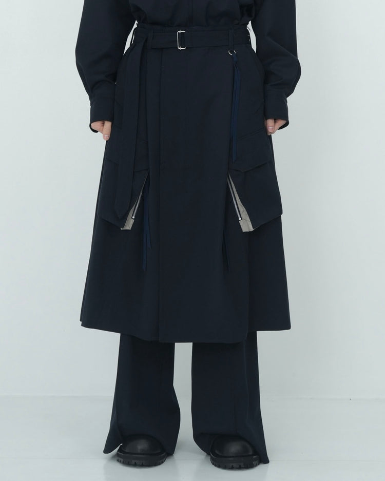 SOUTIEN COLLAR COMBAT SKIRT NAVY