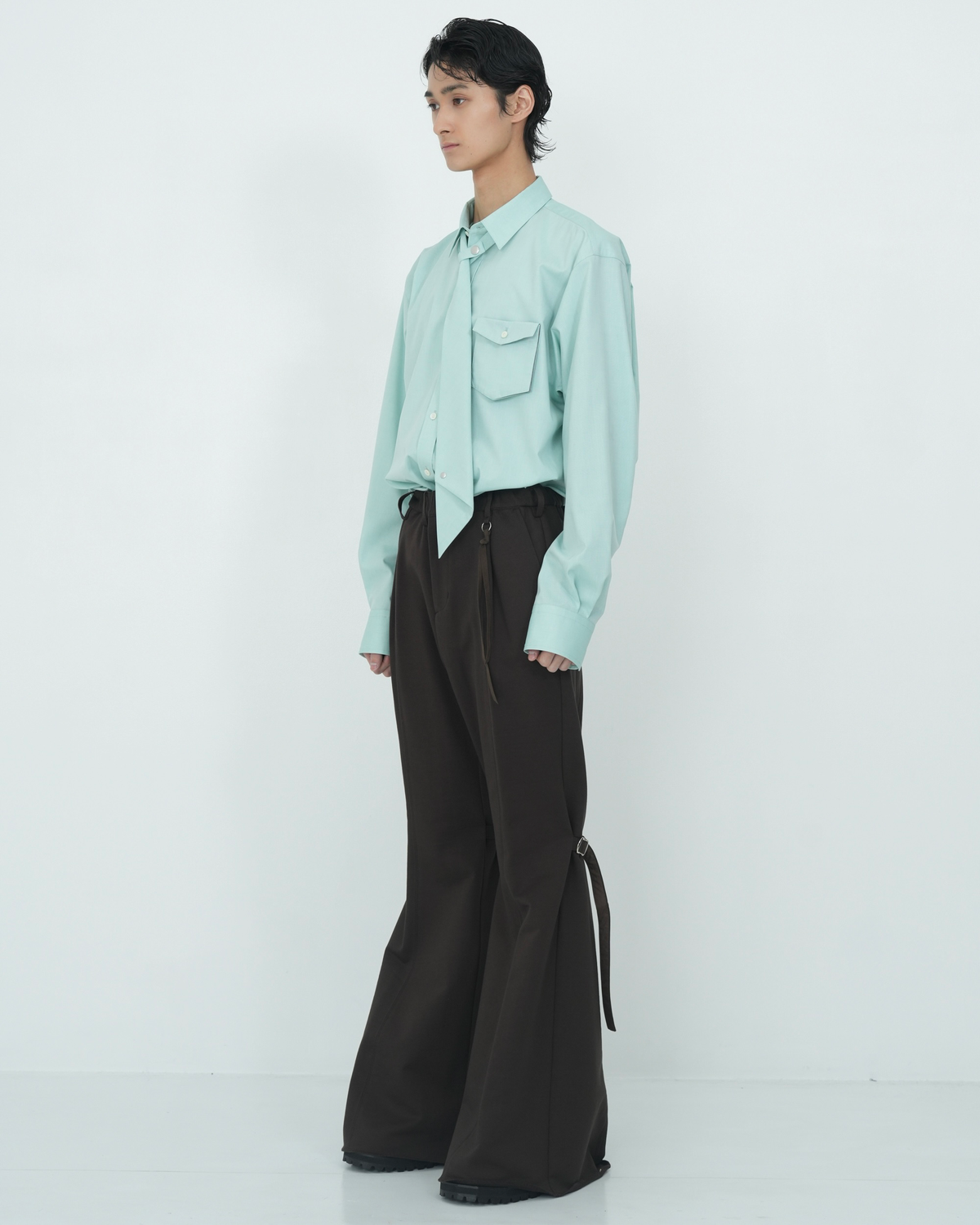 GAITER SWEAT PANTS BROWN