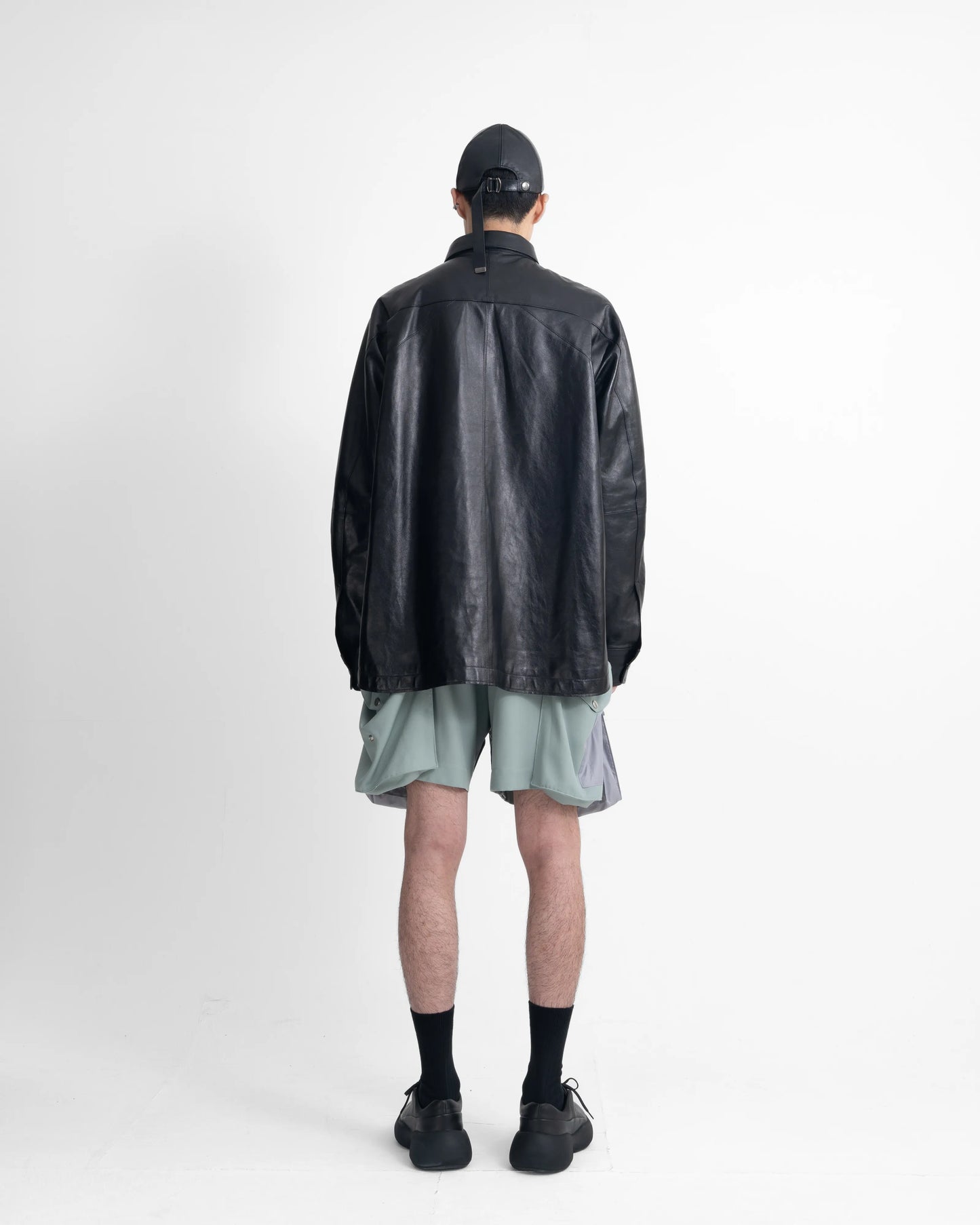 LEATHER PCS SHIRT BLACK