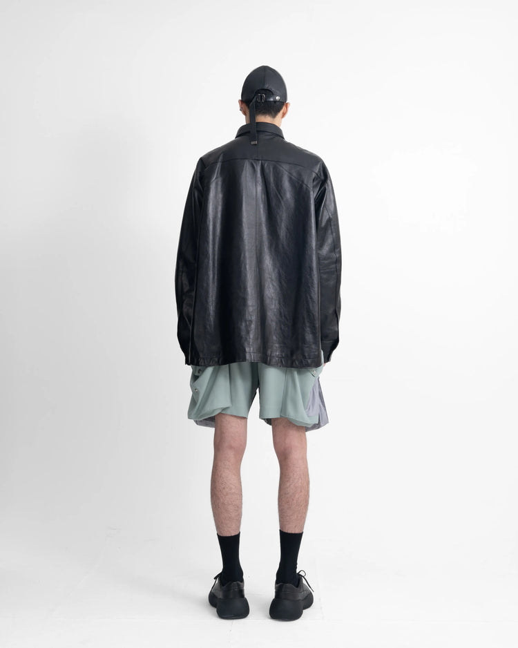 LEATHER PCS SHIRT BLACK