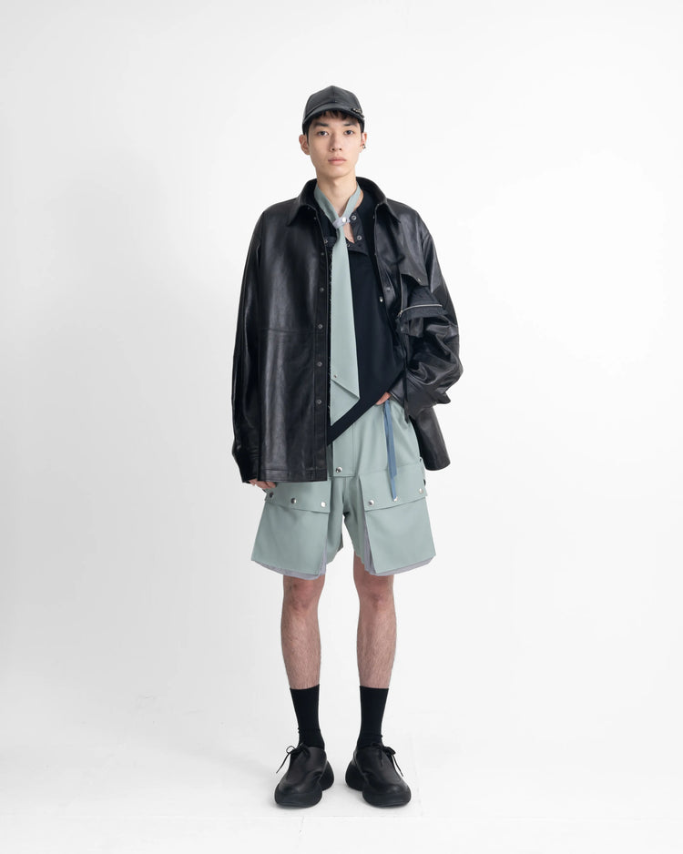 LEATHER PCS SHIRT BLACK