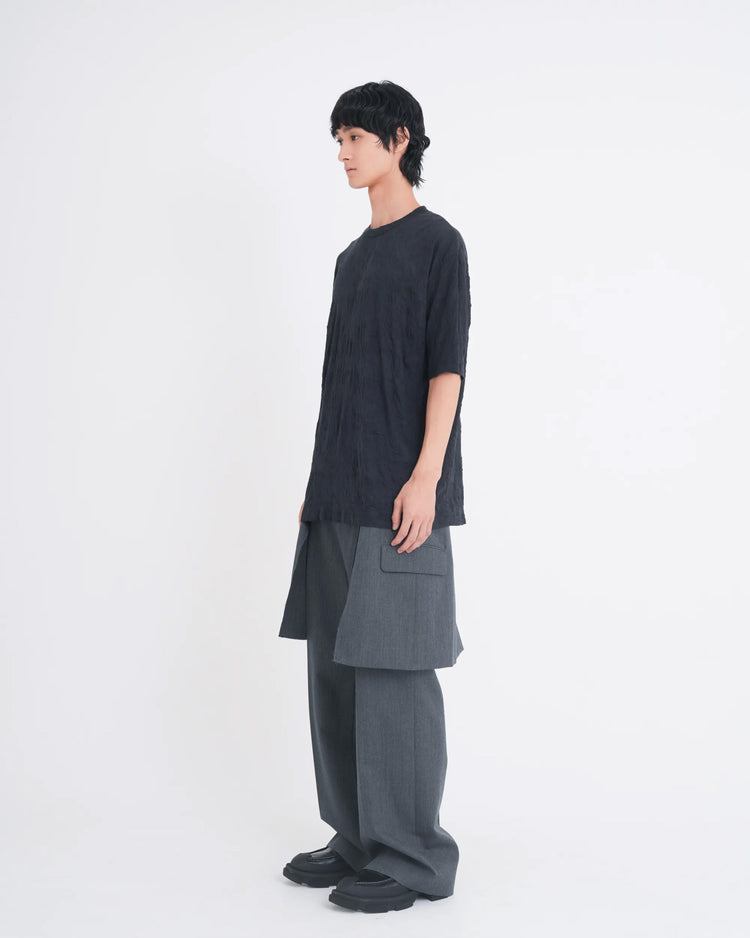 WRINKLED T-SHIRT BLACK