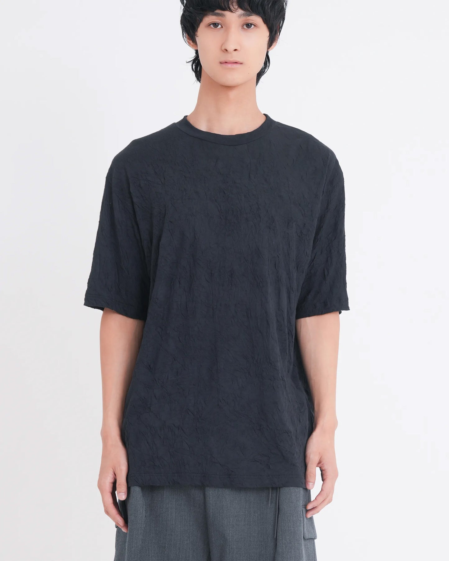 WRINKLED T-SHIRT BLACK