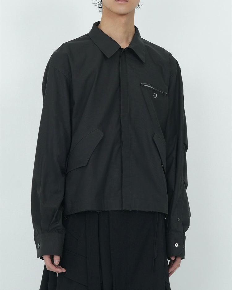 M65 CROPPED SHIRT CHARCOAL